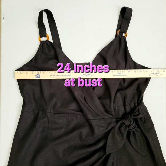 🔥NWT The Limited 22W Linen Sleeveless Wrap Dress - Picture 11 of 17